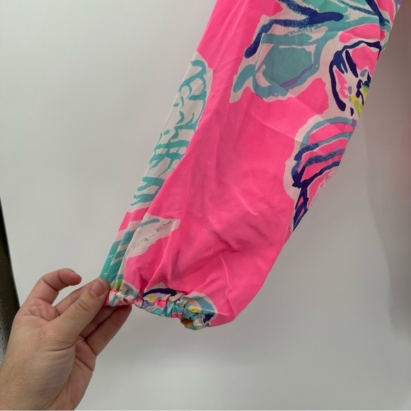 Lilly Pulitzer Elsa top in Kir Royal Pink Swept By The Tides Size XS - Picture 3 of 8